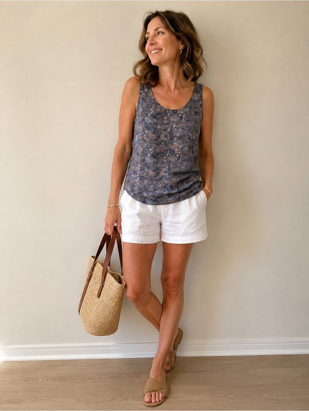 Eileen Fisher 100% SILK Sleeveless Blouse Tank Top Fits Small-Medium (XXS)